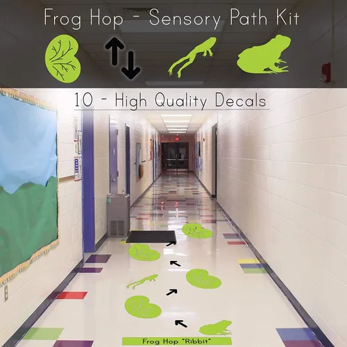 Vista 5 de Kit de camino sensorial de lujo para la escuela y el aula, con 65 calcomanías de vinilo personalizadas