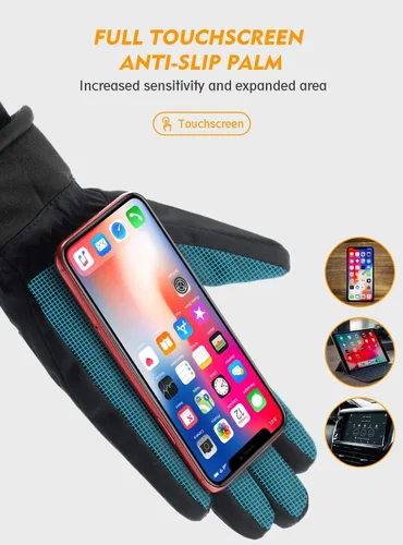 Vista 5 de TRENDOUX Guantes de invierno para hombre y mujer, 3M Thinsulate, cálidos, térmicos, impermeables, guantes de esquí