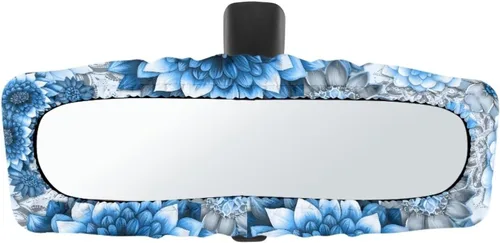 Vista 19 de Funda para espejo retrovisor de automóvil con estampado de vaca negro, protector de espejo retrovisor automático elástico
