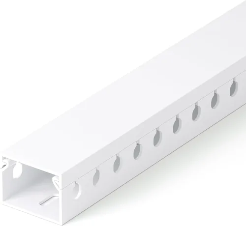 Vista 30 de ZhiYo Canaleta de gestión de cables para rack de servidores de 1.4 pulgadas de alto x 1.6 pulgadas de ancho, kit de conductos de cable de 12 pies