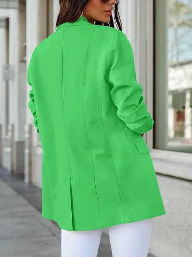 Vista 5 de ANRABESS Chaqueta casual de manga larga con solapa frontal abierta para mujer, chaqueta de trabajo