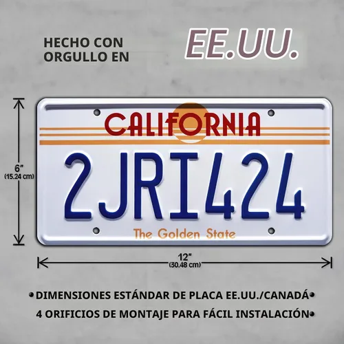 Vista 4 de Fast and Furious Toretto + 2JRI424 Placas de Matrícula Metálicas Estampadas