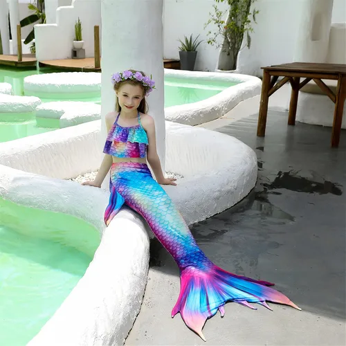 Vista 2 de Kokowaii - Sofisticado traje de baño con cola de sirena para niñas