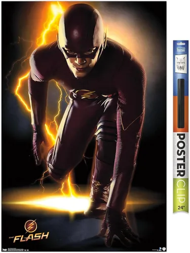 Vista 8 de Trends International DC Comics TV - The Flash - Póster de pared de retrato, 14.725 x 22.375 pulgadas, versión enmarcada de madera de granero