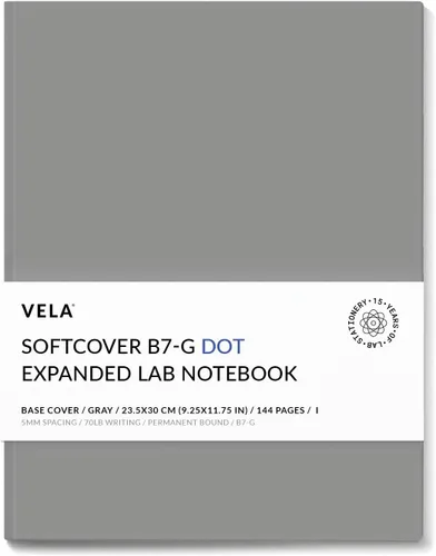 Vista 29 de Vela Sciences B7-D - Cuaderno expandido de laboratorio de tapa blanda, 9.25 x 11.75 pulgadas (9.3 x 11.8 in), 144 páginas, encuadernado permanente