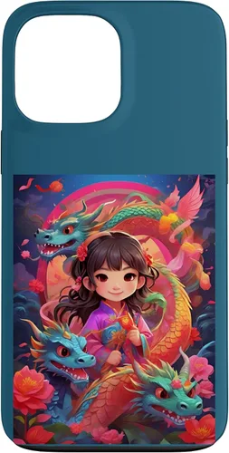 Vista 23 de Funda para iPhone 16 Chinese New Year of the Dragon 2024 Anime