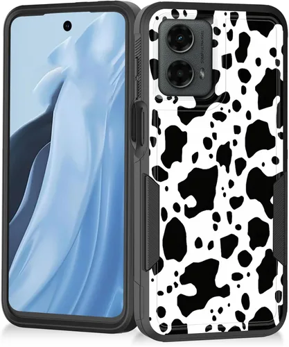 Vista 150 de Funda para Moto G Play 4G 2024, resistente de doble capa híbrida de policarbonato duro, goma suave, a prueba de golpes, funda protectora resistente