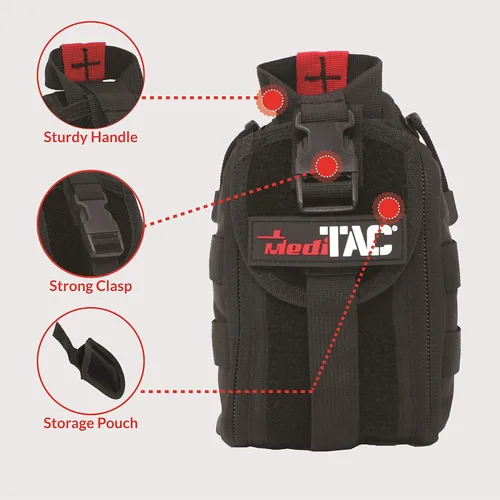 Vista 4 de Ever Ready First Aid Tactical Eagle Tipo Molle EMT Medical First Aid IFAK Bolsa de utilidad (solo bolsa)