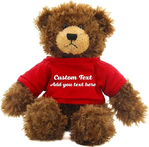 Vista 12 de Oso Brandon de chocolate personalizado – Juguete de peluche personalizado de 12 pulgadas – Regalo perfecto de oso personalizado para graduación, San