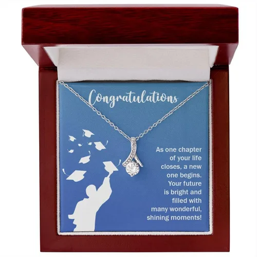 Vista 2 de Graduation Necklace For Her 2023 - Graduation Necklace 2019 For Women, Para La Reina De Mi Vida - Collar De Amor Infinito, Regalos Para Graduacion