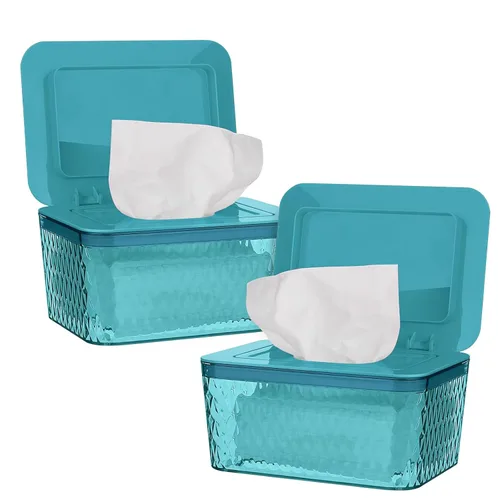 Vista 11 de Dispensador de toallitas Whiidoom, Soporte para toallitas de una mano para bebé y adulto, contenedor de toallitas con diseño de sello para baño