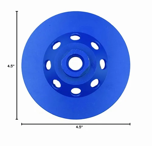 Vista 7 de 4.5 pulgadas x 5/8-11 pulgadas Eje roscado de 9 segmentos Rectificado de diamante Turbo para piedra, hormigón y mampostería (5/8"-11 roscado)