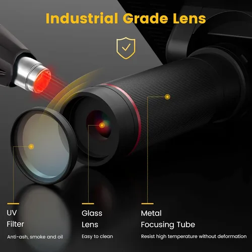 Vista 7 de Microscopio digital LM407 Pro HDMI para soldadura con soporte de brazo de pluma de 13 pulgadas, video UHD 2160P, cámara de microscopio electrónico