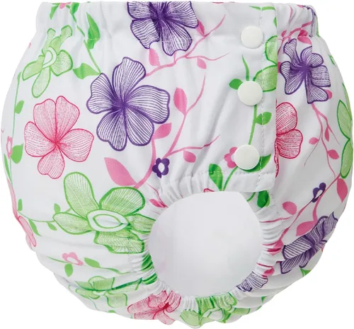 Vista 4 de Century Star Pañales de natación reutilizables para bebés, pañales de natación para niños y niñas, pantalones de natación lavables, talla 2-3, 1