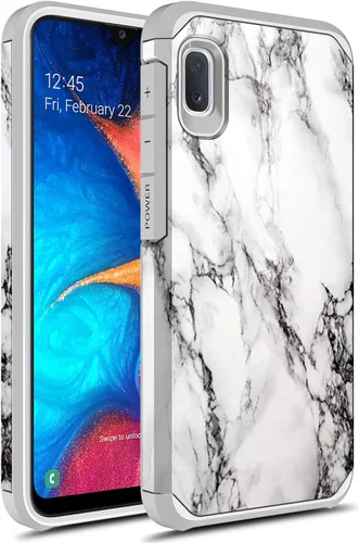 Vista 5 de Rosebono - Funda compatible con Samsung Galaxy A70, delgada híbrida de doble capa a prueba de golpes, cubierta dura a prueba de golpes, linda funda