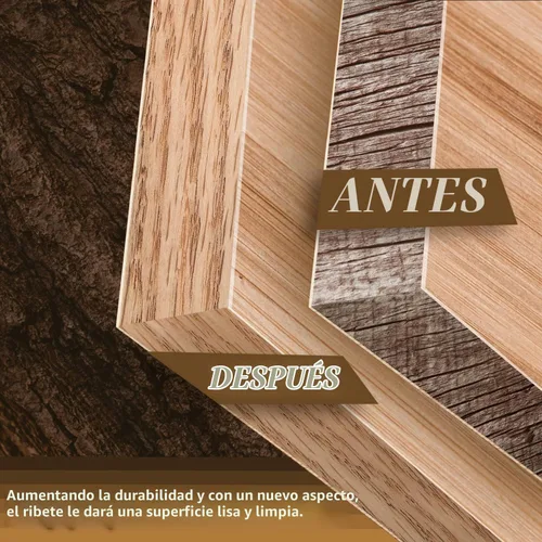 Vista 3 de GSCIT Club - Bandas de borde de chapa de roble rojo, rollo de 3/4 de pulgada x 10 pies, prepegadas, flexibles, bandas de cinta de madera real