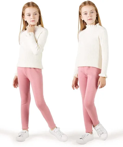 Vista 3 de Adorel Girls Fleece Lined Leggings Winter Pants Pack of 2