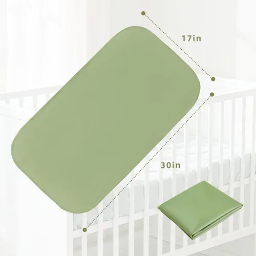 Vista 3 de Elantrip Cambiador para cama – Cambiador de cuero para bebé, cambiador portátil para bebé, cambiador de pañales compacto, se adapta a bolsa