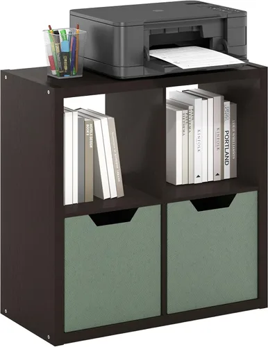 Vista 17 de Furinno Estantería para cubículos, estantería apilable, organizador de almacenamiento en cubos con parte trasera abierta, extragruesa, 15.8 x 15.8 x
