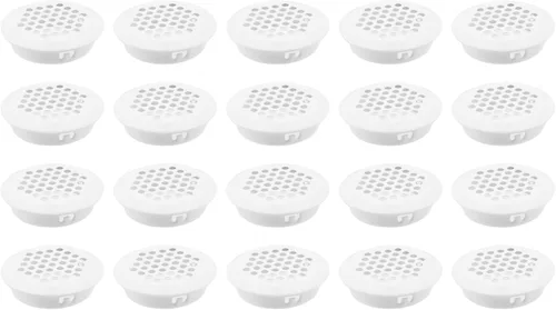 Vista 17 de Semetall Air Vents - Paquete de 20 rejillas de ventilación circulares de acero inoxidable de 0.748 in (0.75 pulgadas) para cocina, baño, gabinete