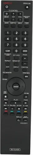 Vista 2 de Mando a distancia de repuesto compatible con Pioneer BDP-140 BDP-160 BDP-320 BDP-4110 BDP-41FD BDP-450 Blu-Ray DVD Disc Player sub VXX3379 VXX3385