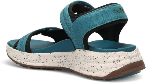 Vista 4 de Taos Calzado Super Side Sandalia para mujer verde azulado (Teal Emboss)