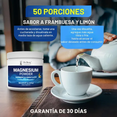 Vista 8 de Dr. Berg - Polvo de glicinato de magnesio para dormir, relajación y alivio del estrés, ahora incluye vitamina D3 y zinc, delicioso sabor a frambuesa