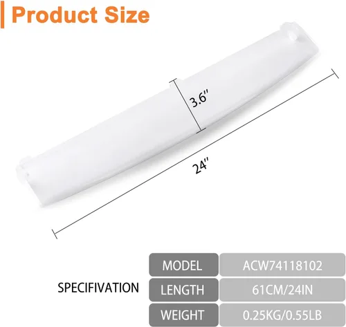 Vista 3 de ACW74118102 - Bandeja de montaje decorativa de repuesto directo para LG, Kenmore, refrigerador Sears, número de pieza ACW74118102 reemplaza