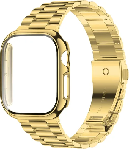 Vista 17 de iiteeology - Correa compatible con Apple Watch de 1.49" (38mm) Serie 3 2 1, correa mejorada de acero inoxidable con protector de pantalla