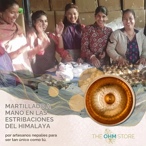 Vista 8 de Juego de cuencos tibetanos de Ohm Store — Cuenco de meditación Lingam martillado a mano — Yoga, equilibrio de chakras, atención plena, alivio