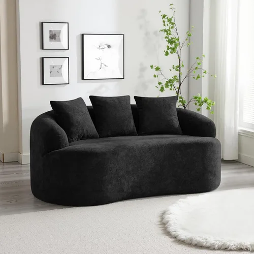 Vista 18 de Sofá modular de 4 plazas sin hueso de 110 pulgadas, sofá de nube curvado de chenilla de gran tamaño, sofás modernos de 4 plazas para sala de estar