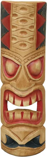 Vista 15 de Forever Bamboo Máscara Tiki de 20 pulgadas para decoración de pared Lengua loca clásica