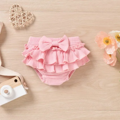 Vista 28 de Aalizzwell Body de manga corta para bebé niña con pantalones cortos acanalados