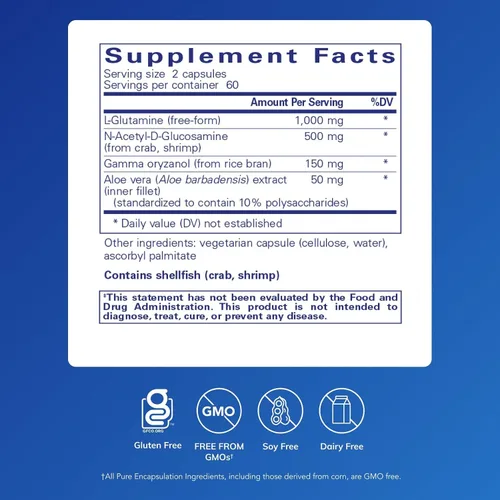 Vista 2 de Pure Encapsulations Integridad G.I. Soporte mejorado para la integridad y función gastrointestinal* 120 cápsulas
