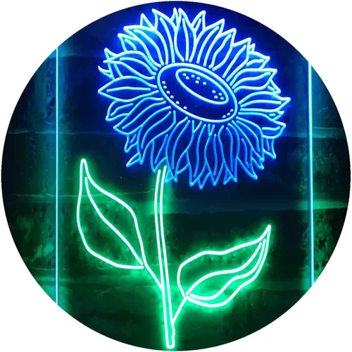 Vista 20 de ADVPRO Letrero de neón LED de doble color para sala de girasol, azul y rojo, 8.5 x 12 pulgadas st6s23-i3533-br