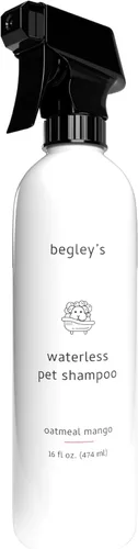 Vista 17 de Begley's - Champú sin enjuague sin agua para mascotas, limpieza sin baño, desodorizante y remoción de olores para un pelaje brillante y con olor