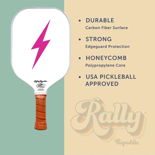 Vista 4 de Pala de pickleball con licencia oficial, raqueta aprobada por la Asociación de Pickleball de Estados Unidos, núcleo de panal ligero, exterior
