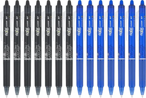Vista 10 de Pilot FriXion Clicker - Bolígrafos de gel borrables, punta fina (0.027 pulgadas), tinta negra, paquete de 14 bolígrafos recargables, de escritura