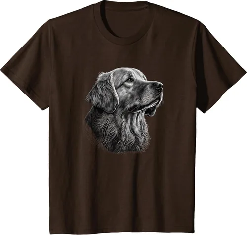 Vista 36 de Camiseta divertida Golden Retriever, Negro
