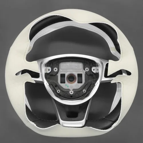 Vista 5 de MEWANT Cubierta del volante para Benz W205 AMG C43 C117 AMG GLA 45 X156 C218 W213 X253 C253 GLC 43 AMG W166 W222 SLC R172 R231