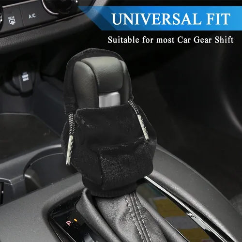 Vista 4 de 2 sudaderas con capucha para palanca de cambios, cubierta universal para pomo de palanca de cambios de automóvil, divertida sudadera con capucha