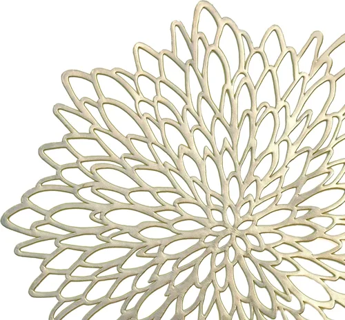 Vista 2 de Occasions - Manteles individuales dorados metálicos, A1. Hoja de oro