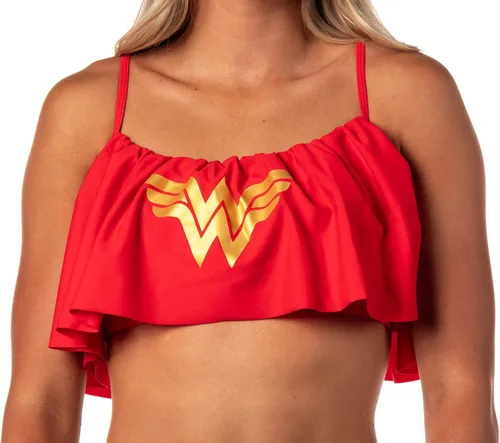 Vista 3 de DC Comics - Traje de baño de mujer maravilla con volantes