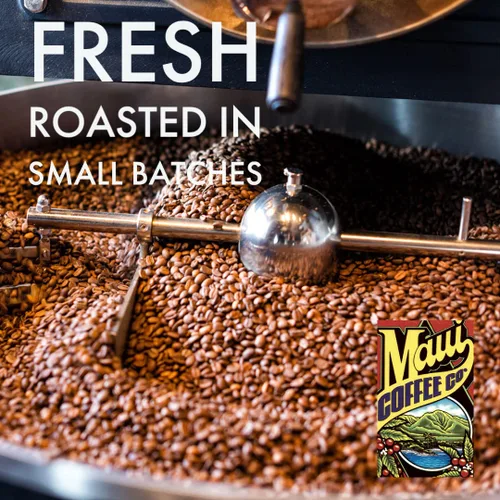 Vista 7 de Maui Coffee Company, Maui Blend Chocolate Macadamia Nut coffee, 7 oz. - Ground Roasted and Ground on Maui, Hawaii