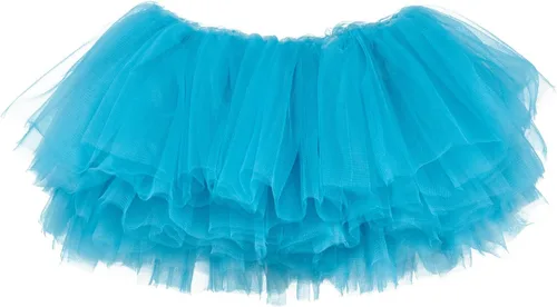 Vista 11 de Falda de ballet, tutu de tul corto en 10 capas para niñas (talla 4 -10 años), por My Lello Agua