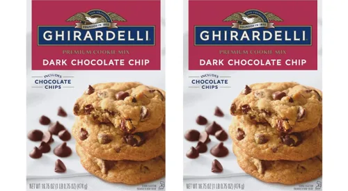 Vista 8 de Ghirardelli Brownie & Cookie Mix Variety Pack – Dark Chocolate Chip Cookie Mix (16.75 oz) & Salted Caramel Brownie Mix (16 oz), 2 Count