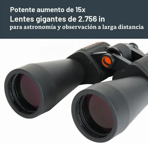 Vista 3 de Celestron SkyMaster binoculares 12 x 60 Prismáticos de astronomía de campo ancho, óptica BaK-4 multicapa, cómoda visualización de mano, estuche