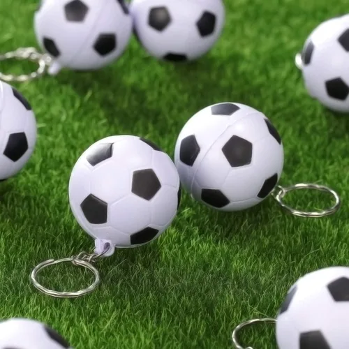 Vista 3 de Paquete de 20 llaveros de fútbol, pelota de estrés, pelota deportiva, llavero para recuerdos de fiesta, llavero para niños, escuela, carnaval