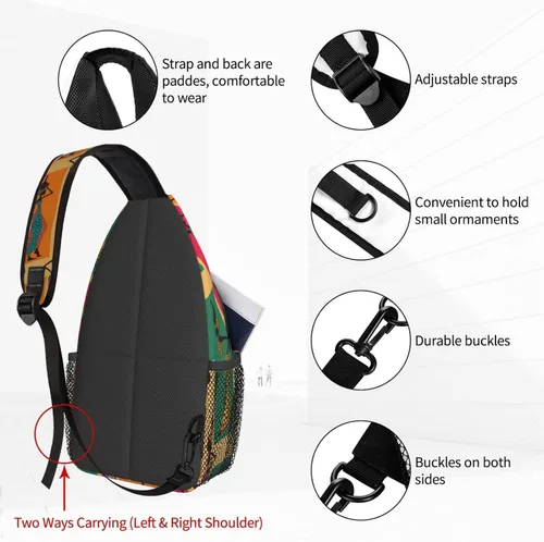 Vista 3 de NiuKom Mochila cruzada para el pecho, bolsa cruzada para el hombro, gimnasio, ciclismo, viajes, senderismo, para mujeres y hombres, Mujeres