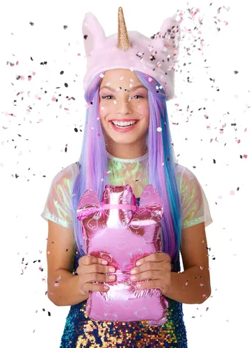 Vista 4 de MGA Entertainment Na! Na! Na! Surprise 2 en 1 - Muñeca de moda y bolso de felpa Serie 3 - Jennel Jaguar
